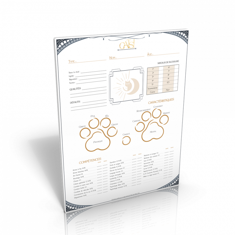 Cats!, la Mascarade - Feuilles de personnage Cats!, la Mascarade - Feuilles de personnage